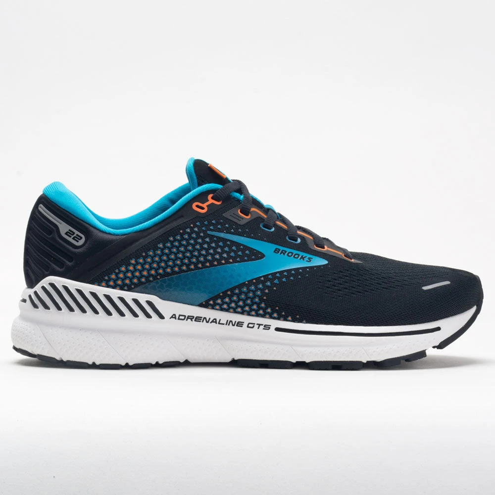 Brooks Adrenaline GTS 22 Men's Black/Blue/Orange 1 Brooks Adrenaline GTS 22 Men's Black/Blue/Orange