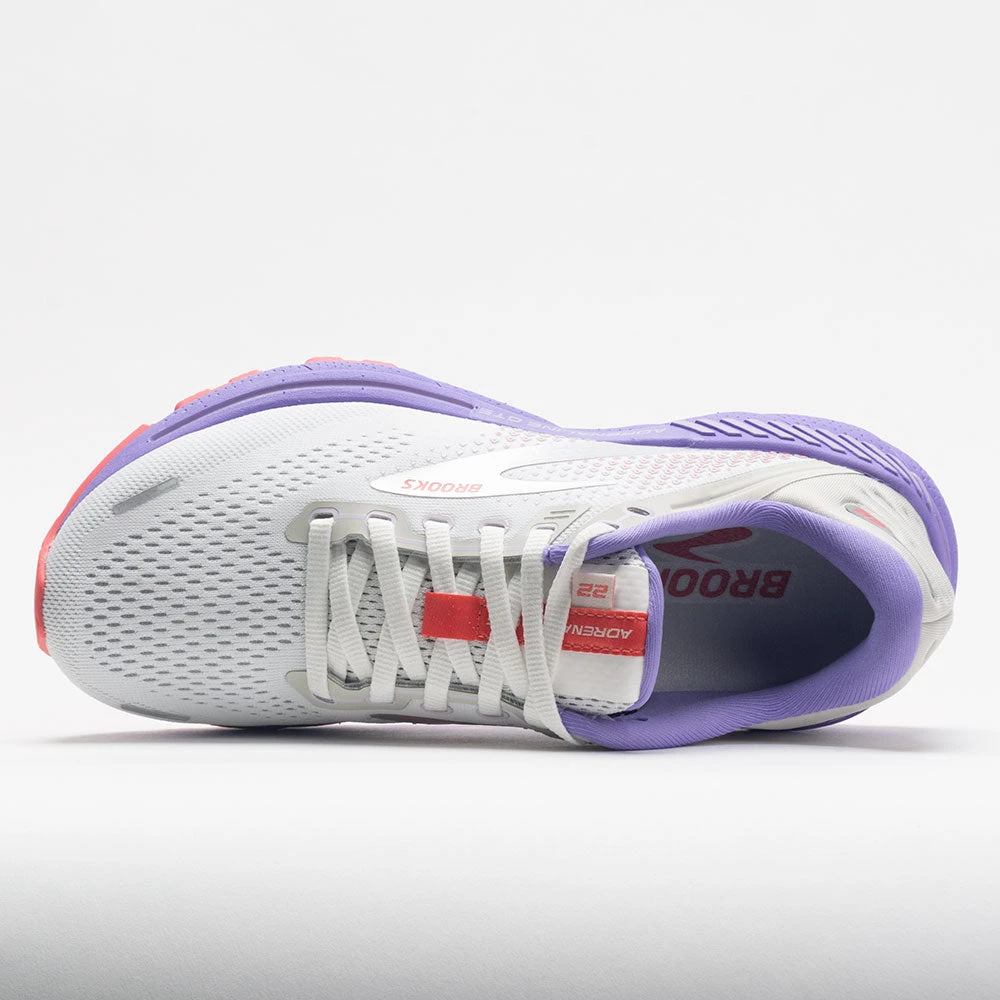 Brooks Adrenaline GTS 22 Women's White/Coral/Purple 3 Brooks Adrenaline GTS 22 Women's White/Coral/Purple - Image 3