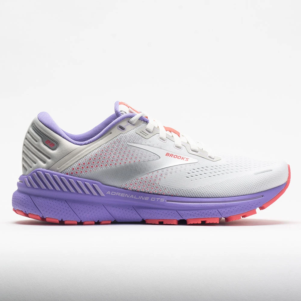 Brooks Adrenaline GTS 22 Women's White/Coral/Purple 1 Brooks Adrenaline GTS 22 Women's White/Coral/Purple