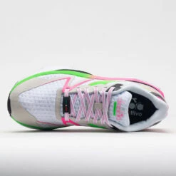 Diadora Atomo V7000 Women's White/Green Fluo/Pink Fluo -Cheap Sports Shoes Store 049498 2