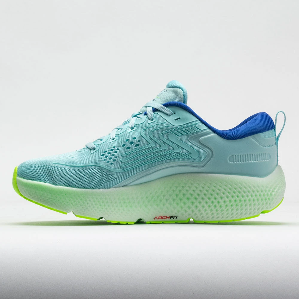 Skechers GoRun Max Road 6 Women's Blue/Lime 2 Skechers GoRun Max Road 6 Women's Blue/Lime - Image 2