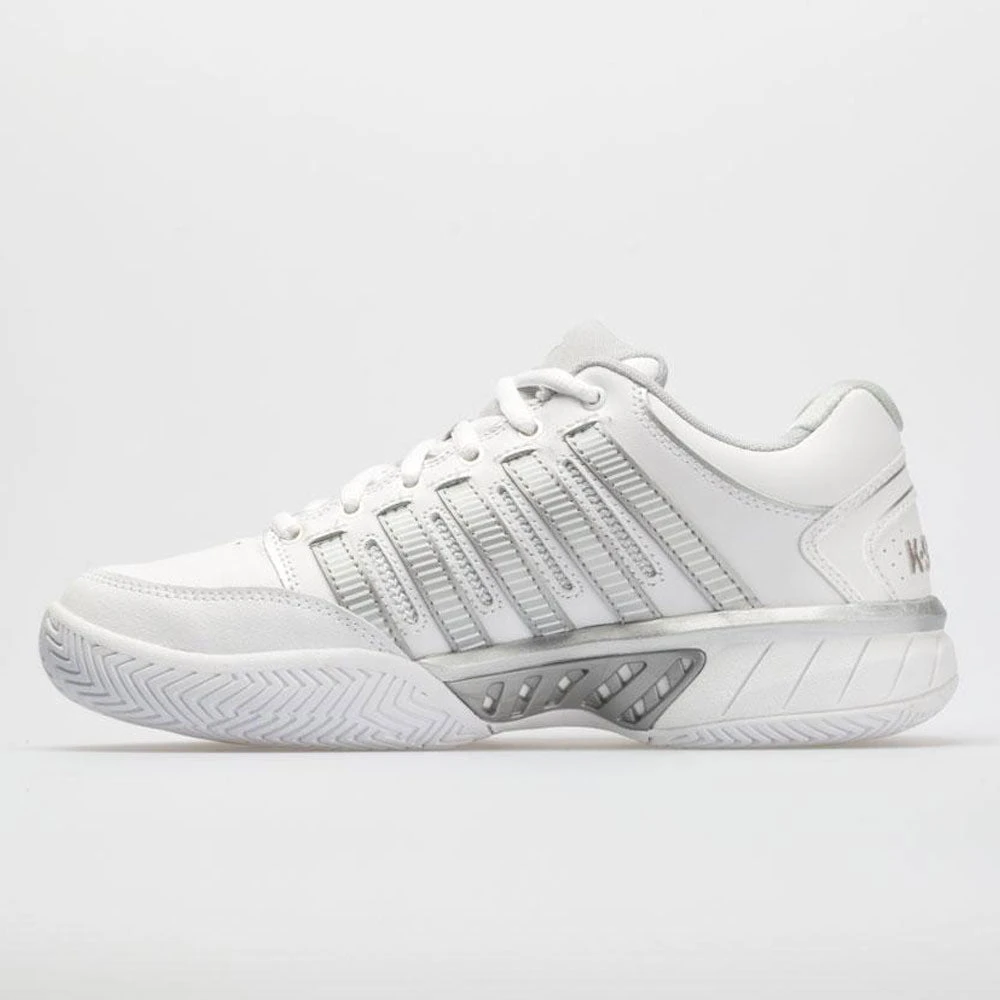 K-Swiss Hypercourt Express Leather Women's White/Silver/Glacier Gray 2 K-Swiss Hypercourt Express Leather Women's White/Silver/Glacier Gray - Image 2