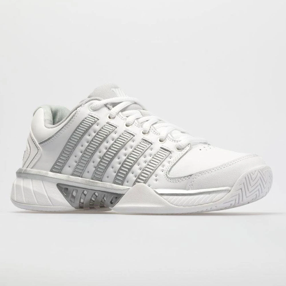 K-Swiss Hypercourt Express Leather Women's White/Silver/Glacier Gray 5 K-Swiss Hypercourt Express Leather Women's White/Silver/Glacier Gray - Image 5