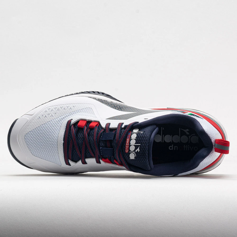 Diadora Blushield Torneo 2 AG Men's White/Blue Corsair/Fiery Red 3 Diadora Blushield Torneo 2 AG Men's White/Blue Corsair/Fiery Red - Image 3
