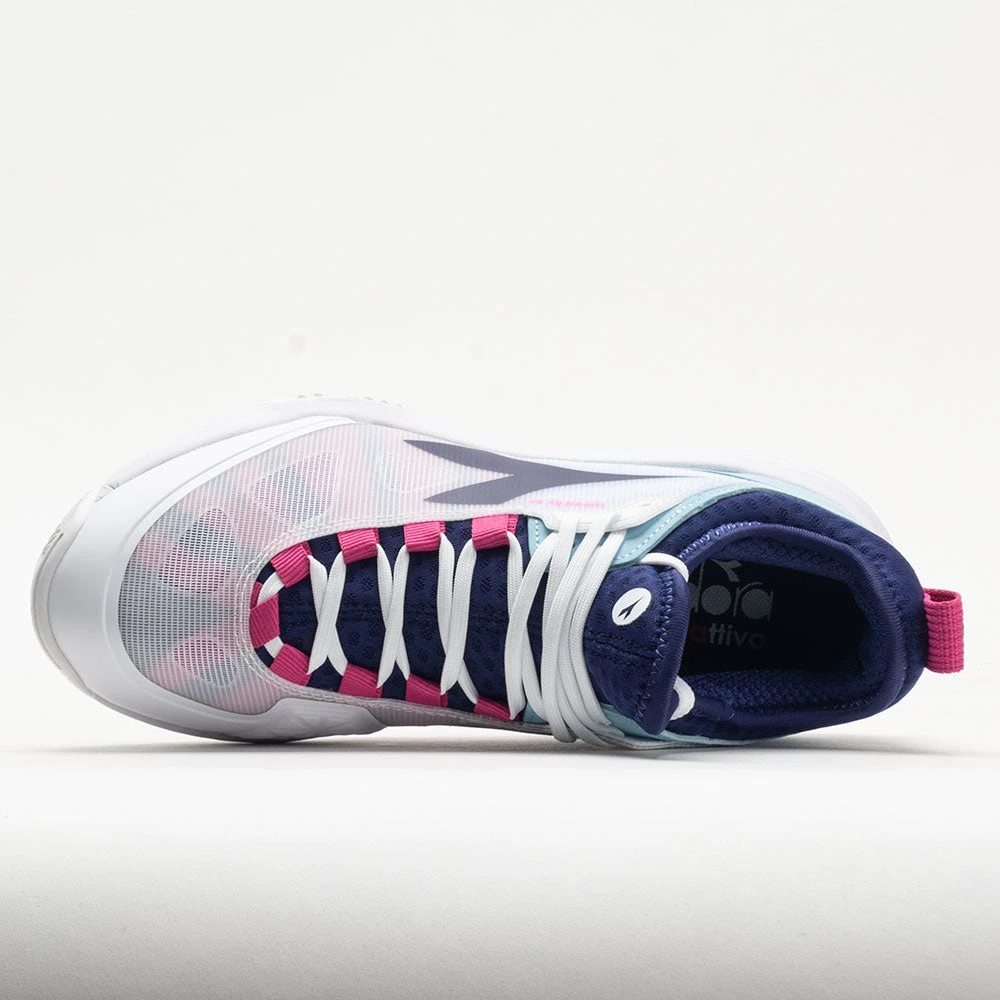 Diadora Speed Blushield Fly 4+ Clay Women's White/Blueprint/Pink 3 Diadora Speed Blushield Fly 4+ Clay Women's White/Blueprint/Pink - Image 3