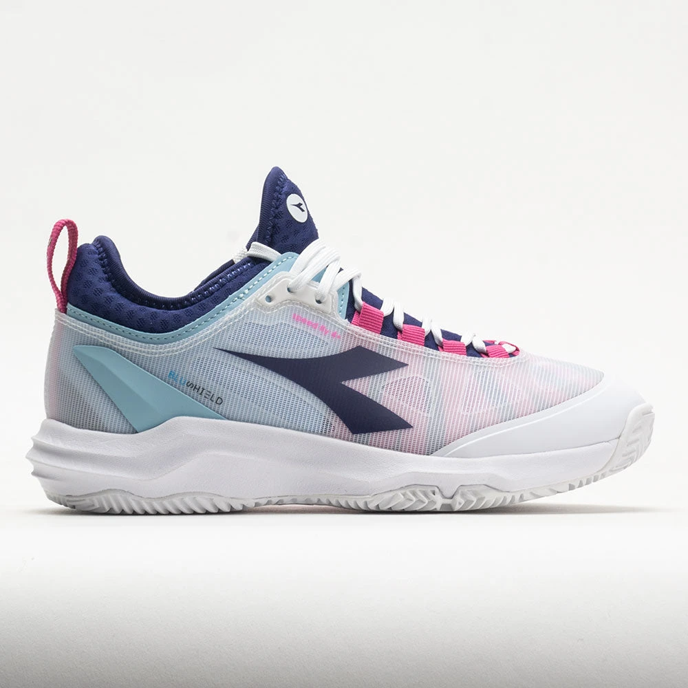 Diadora Speed Blushield Fly 4+ Clay Women's White/Blueprint/Pink 1 Diadora Speed Blushield Fly 4+ Clay Women's White/Blueprint/Pink
