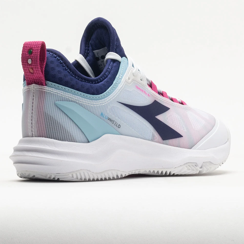 Diadora Speed Blushield Fly 4+ Clay Women's White/Blueprint/Pink 6 Diadora Speed Blushield Fly 4+ Clay Women's White/Blueprint/Pink - Image 6