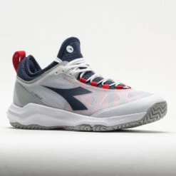 Diadora Blushield Fly 4+ Men's White/Blue Corsair/Fiery Red -Cheap Sports Shoes Store 117031 5