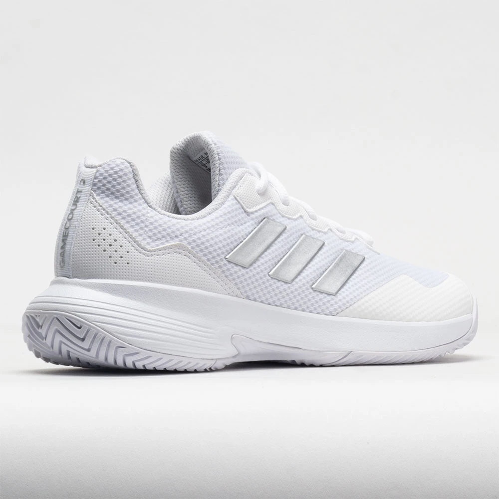 Adidas GameCourt Women's White/Silver Metallic/White 6 Adidas GameCourt Women's White/Silver Metallic/White - Image 6